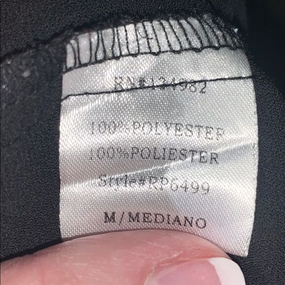 ROLYPOLY black pleated bottom blouse M - Picture 9 of 10